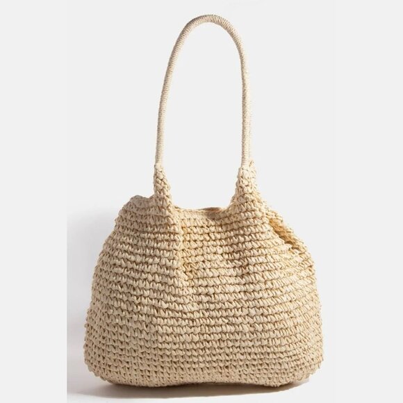 Braided Long Handle Tote Bag - Picture 1 of 3